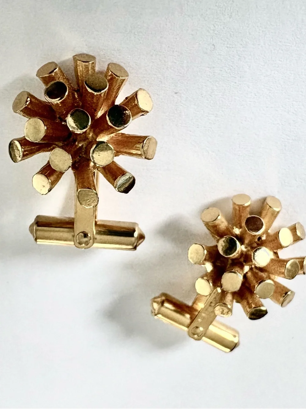 Vintage Christian Dior Gold tone Starburst Cufflinks